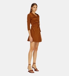 Robe cardigan courte en maille foulée à texture froissée Diesel