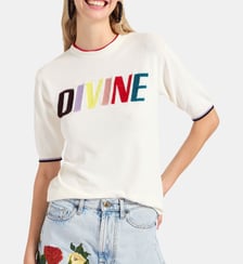 T-Shirt Divine Divine White La DoubleJ