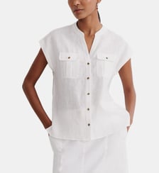 Chemise gina 100% lin - Motifs Uni - Coupe  - Matières Principale Lin Caroll
