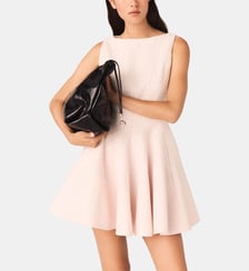Robe courte évasée en tweed Maje