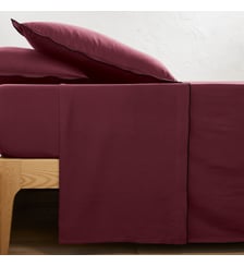 Drap plat en satin de coton lavé, 118 fils La Redoute Interieurs
