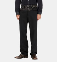 Pantalon avec sections en denim et tailleur Diesel