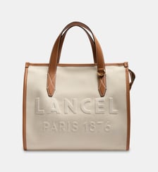 Sac cabas zippé M en coton mélangé signature Lancel