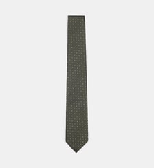 Cravate soie mélangée motif jacquard BOSS
