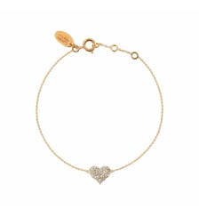 Bracelet doré golden shadow heart - KUCHI Caroline Najman