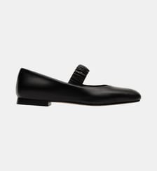 Enza - Ballerines En Cuir Nappa Noir - Sacchetto Parallèle