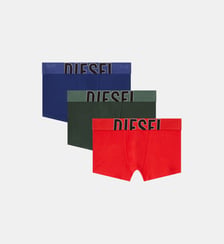 Lot de trois boxers en coton stretch avec logo découpé Diesel