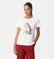 Tee-shirt col rond visuel immeuble Ikks