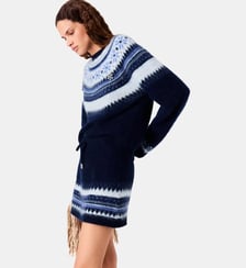 Jupe courte en maille jacquard Maje