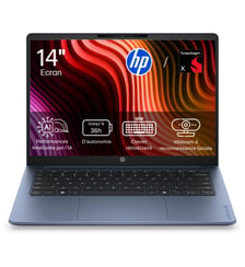 Ordinateur portable 14-hz0043nfx 14" Snapdragon X 8 Go RAM LPDDR5x SSD 512 Go HP