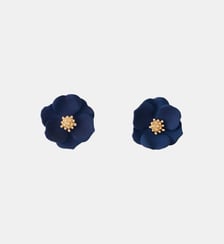 Boucles d'oreilles fleurs bleues Balaboosté