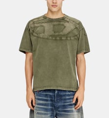 T-shirt en coton décontractée avec applique Oval D Diesel