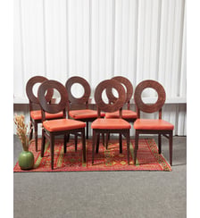 Lot de 6 chaises en bois Alma N°1366- Produit chiné Debongout