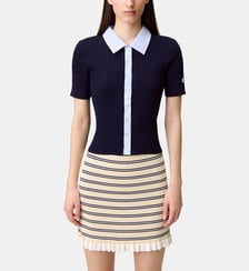 Cardigan bi matières rayé Claudie Pierlot