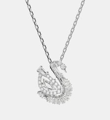 Pendentif Swan, Cygne, Blanc Swarovski