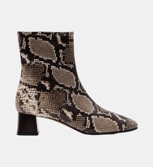 Batan - Bottines En Cuir Imprimé Serpent Parallèle
