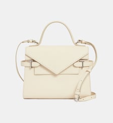 Sac à main double rabat moyen modèle Emilie en cuir grainé Le Tanneur