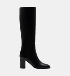 Melia - Bottes En Cuir Veau Lisse Noir Parallèle