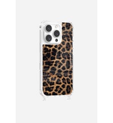 Coque de téléphone glossy léopard avec anneaux pour iPhone 16 Pro La Coque Française