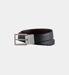 Ceinture classique avec boucle carrée en cuir lisse Le Tanneur