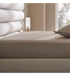 Drap-housse satin de coton 200 fils, bonnet 30 cm AM.PM