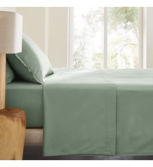 Drap plat en satin de coton lavé 200 fils AM.PM