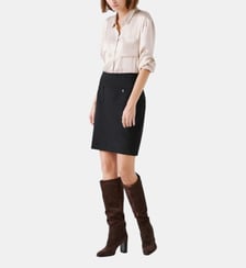 Jupe jaddy1 - Motif uni - Coupe droite Caroll