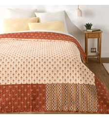 Couvre-lit kantha patchwork imprimé, coton lavé La Redoute Interieurs