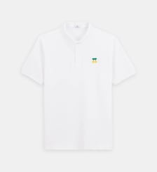 Polo manches courtes avec broderie cerises jaunes Serge Blanco