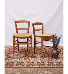 Paire de chaises en bois vintage Claude N°1439- Produit chiné Debongout