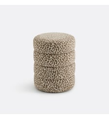 Pouf bouclette motif léopard La Redoute Interieurs