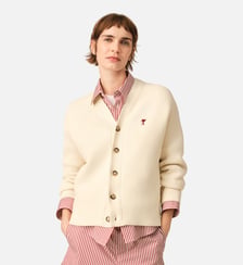 Cardigan Ami de Coeur flèche en coton et laine AMI Paris