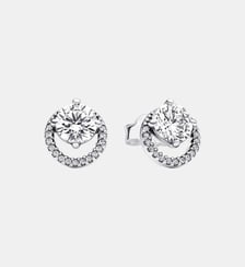 Clous d'Oreilles Halo Rond Scintillant Pandora