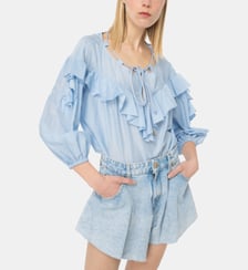 Blouse à maxi volant Pinko