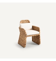 Fauteuil de table jacinthe d’eau tressée AM.PM