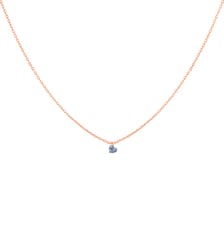 Collier 360° - Diamant taille cœur, 0,15ct  - Or rose 750‰ La Brune & La Blonde