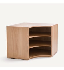 Élément armoire d'angle basse, pour dressing modulable, en plaqué chêne AM.PM