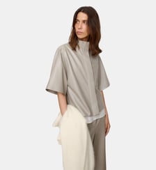 Chemise droite avec col à lanières en simili Adolfo Dominguez