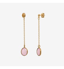 Boucles d'oreilles dorées onyx longues - SERTI PM Caroline Najman
