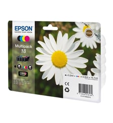 Cartouche d'encre Pack Multipack 4 Originales T1806 Série Pâquerette (Noir + 3 Couleurs) - C13T18064010 Epson
