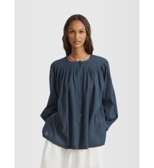 chemise Angus en toile à beurre bleu marine Agnès b.