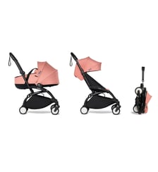 Poussette YOYO²  Nacelle et pack 6+ Ginger - cadre noir Stokke