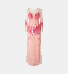 Robe à paillettes et plumes Pinko