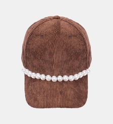 Casquette en velours et perles ALISE Wild