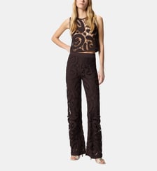 Pantalon en crochet à motif géométrique Pinko