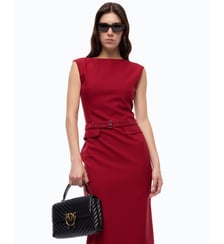 Robe fourreau mi-longue ceinturée Pinko