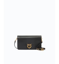 Petite pochette à bandoulière love bag click soft horizontal mini en cuir Pinko