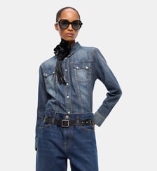 Chemise en denim décoloré Pinko