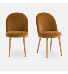Lot de 2 chaises velours La Redoute Interieurs