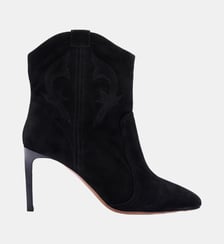 Bottines western Caitin en croûte de cuir Ba&sh